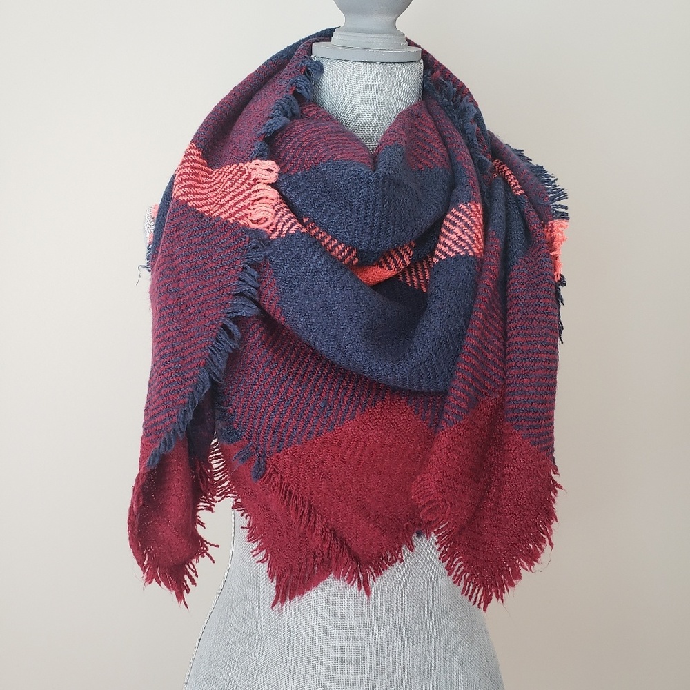 MOSSIMO Plaid Blanket Scarf